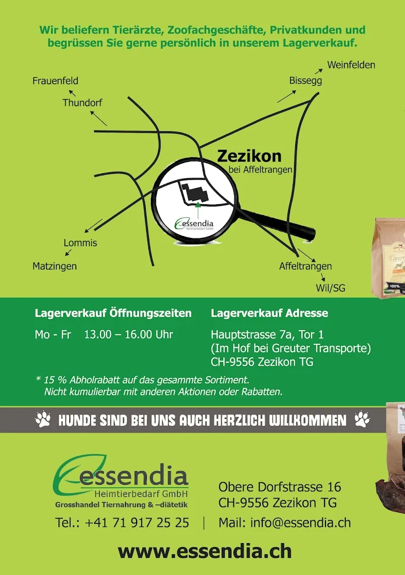 essendia Heimtierbedarf GmbH — Animalerie, Zezikon, Thurgovie. Foto 2
