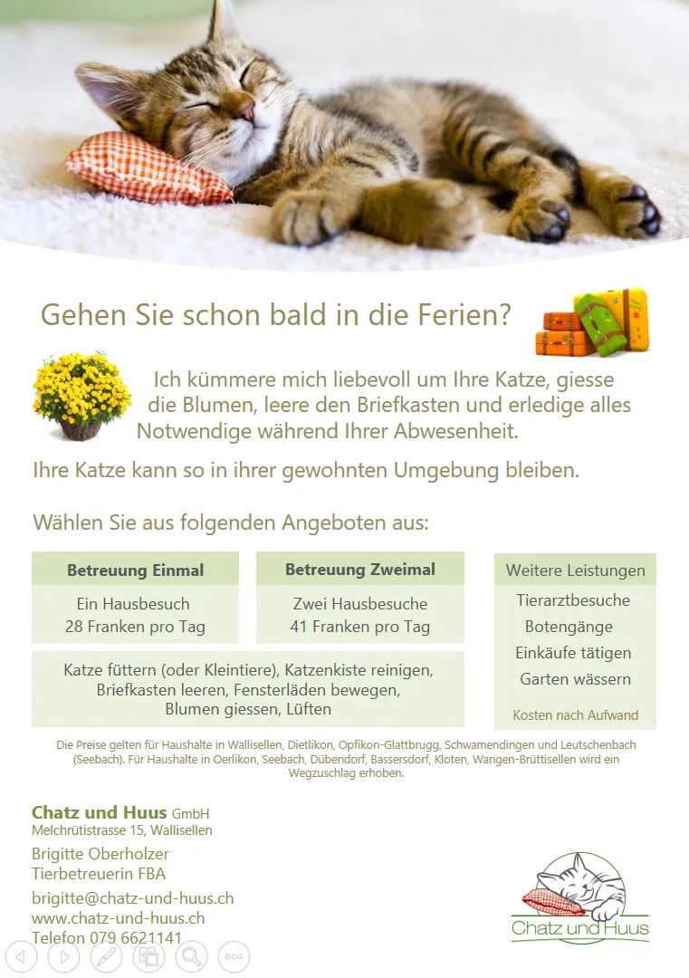 Chatz und Huus — Pension pour chats, Wallisellen, Zurich. Foto 3