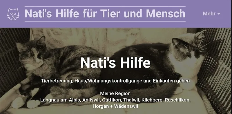 Nati's Hilfe für Tier und Mensch — Katzenpension in Langnau am Albis, Zürich. Bewertung 5.0/5.