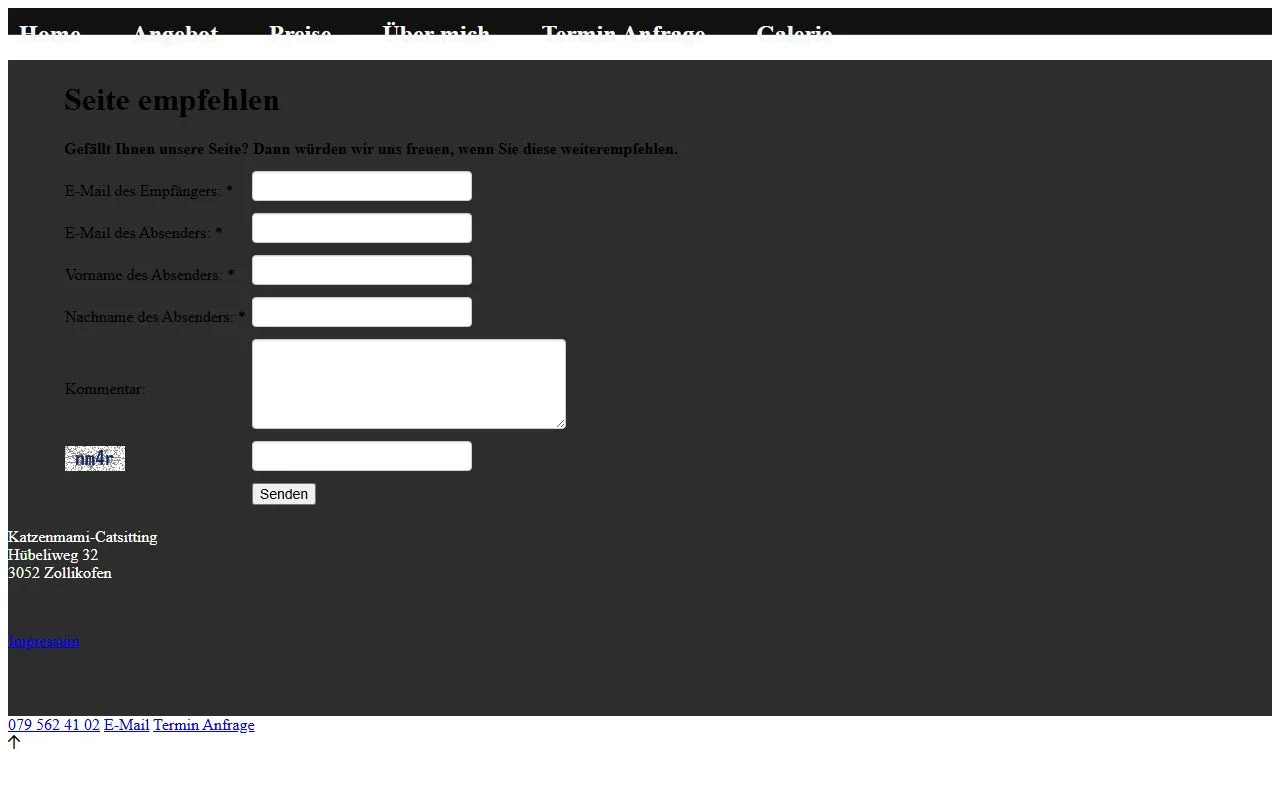 Katzenmami-Catsitting — Katzenpension in Zollikofen, Bern. Bewertung 3.0/5.