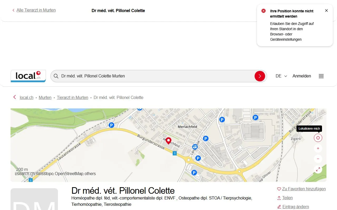 Vethomeo — Tierarzt in Morat, Freiburg. Bewertung 5.0/5.