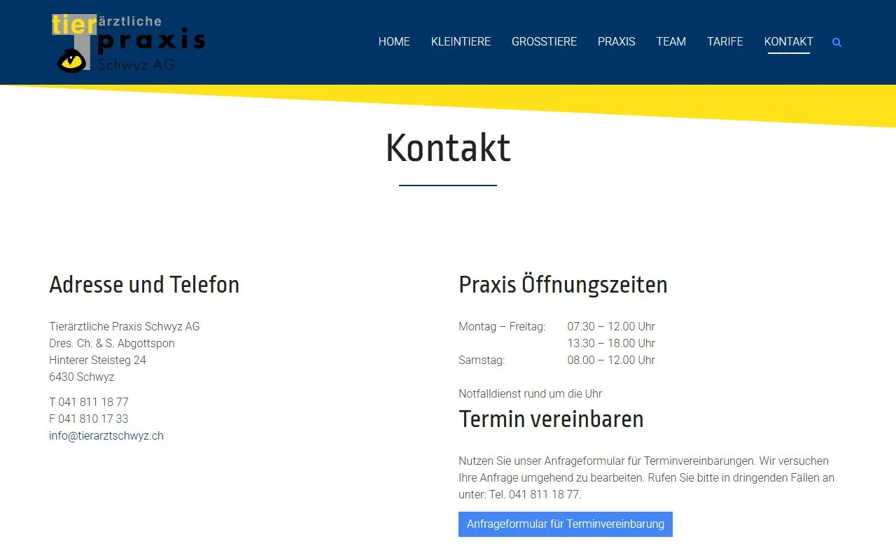 Tierärzte — Tierarzt in Schwyz, Schwyz. 