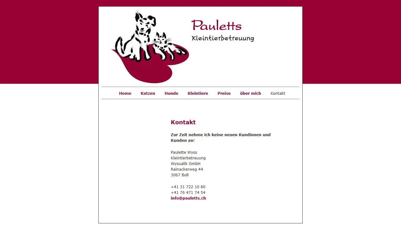 tierbetreuung münsingen — Katzenpension in Münsingen, Bern. 