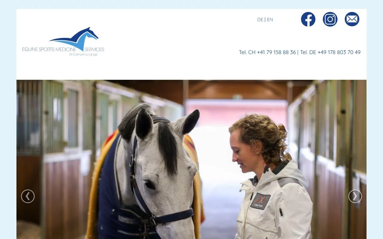 Pferdetierarzt Dr. vet. med. Catharina Lange- Equine Sports Medicine Services — Tierdienste in Rorschacherberg, St. Gallen. Bewertung 5.0/5.