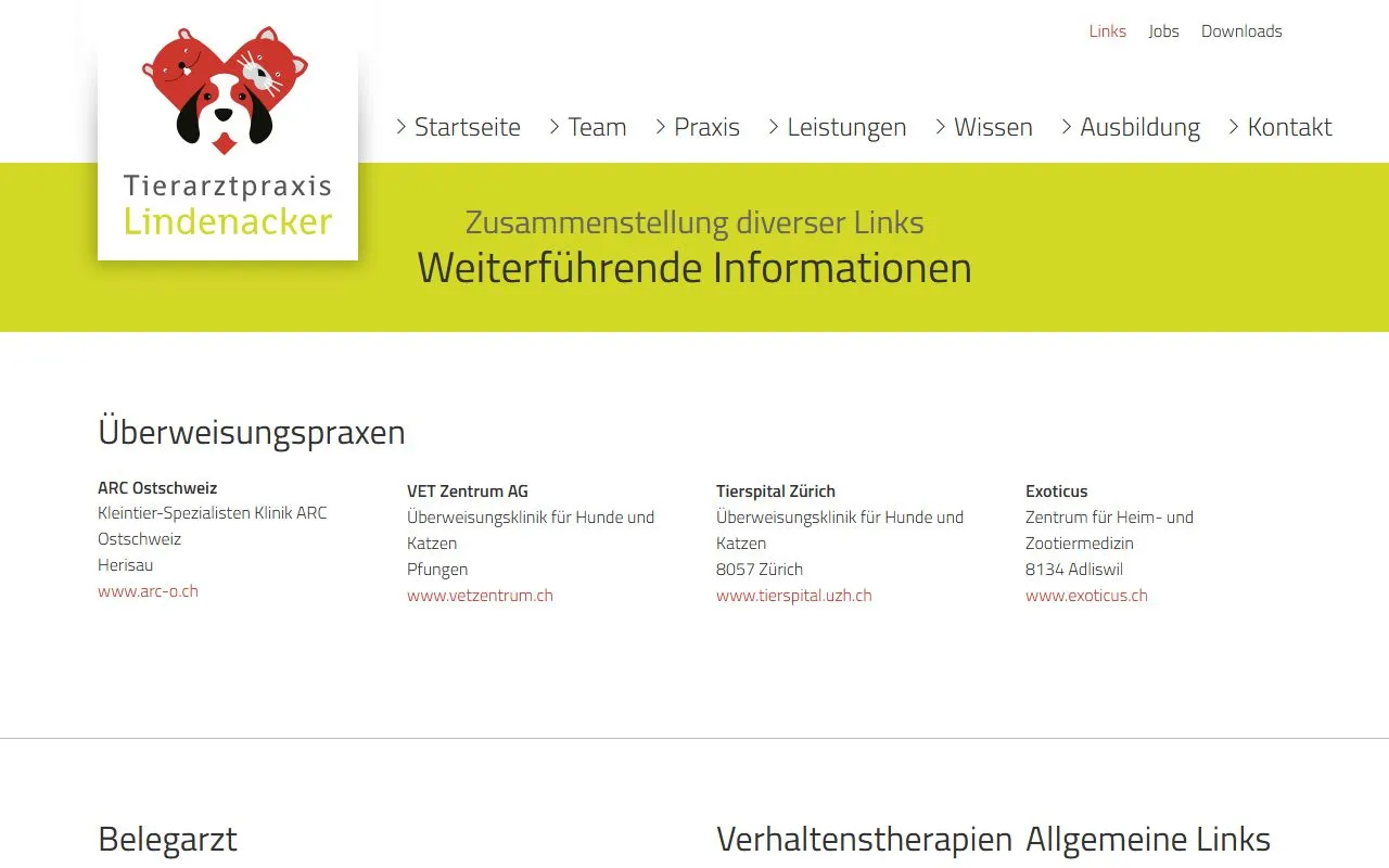 Tierarztpraxis Lindenacker — Tierarzt in Wil, St. Gallen. 