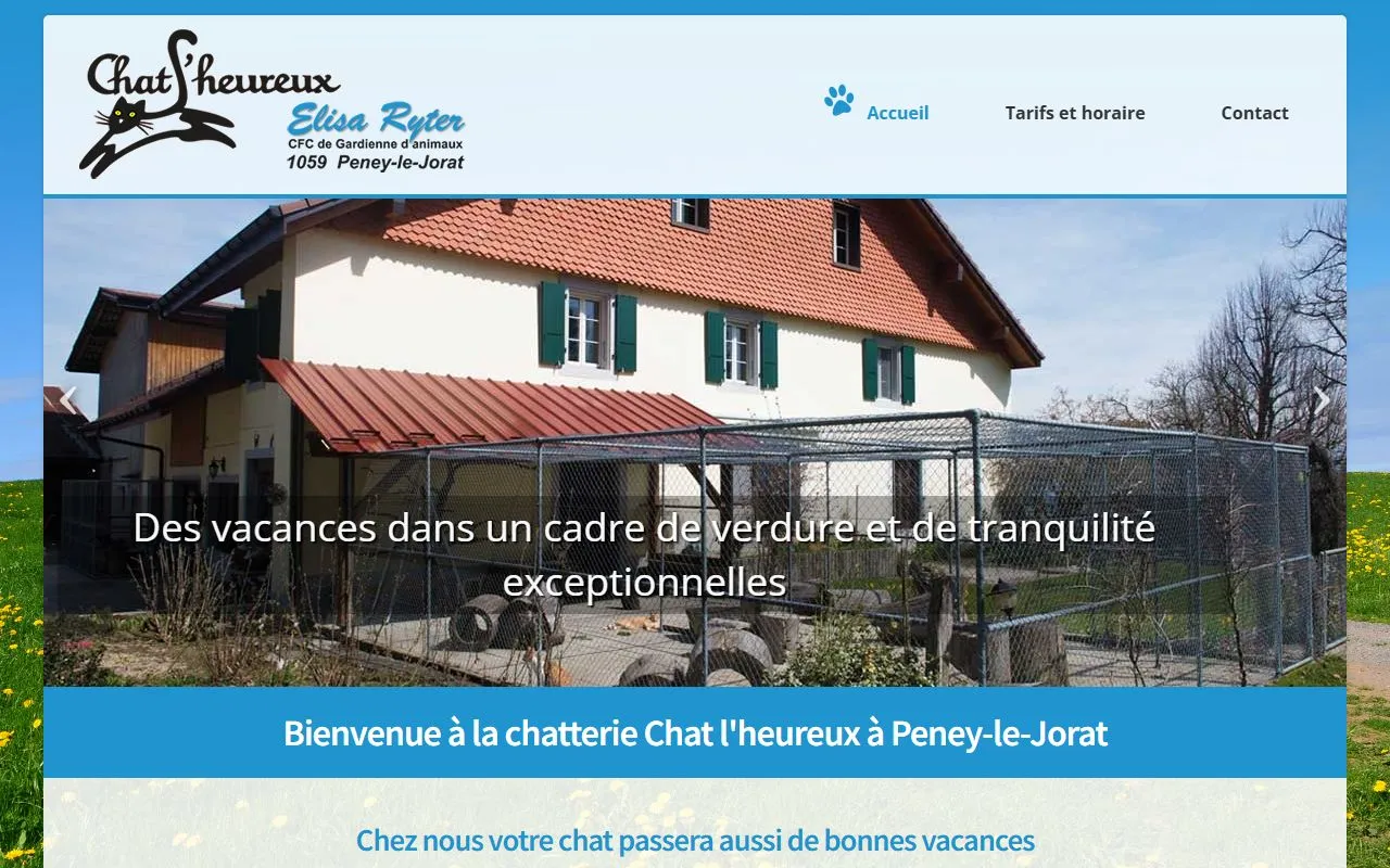 Chat l'heureux E. Ryter — Katzenpension in Peney-le-Jorat, Waadt. Bewertung 4.9/5.