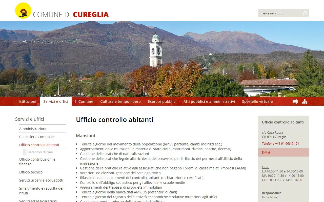 Cureglia — Tierarzt in Bellinzona, Tessin. 