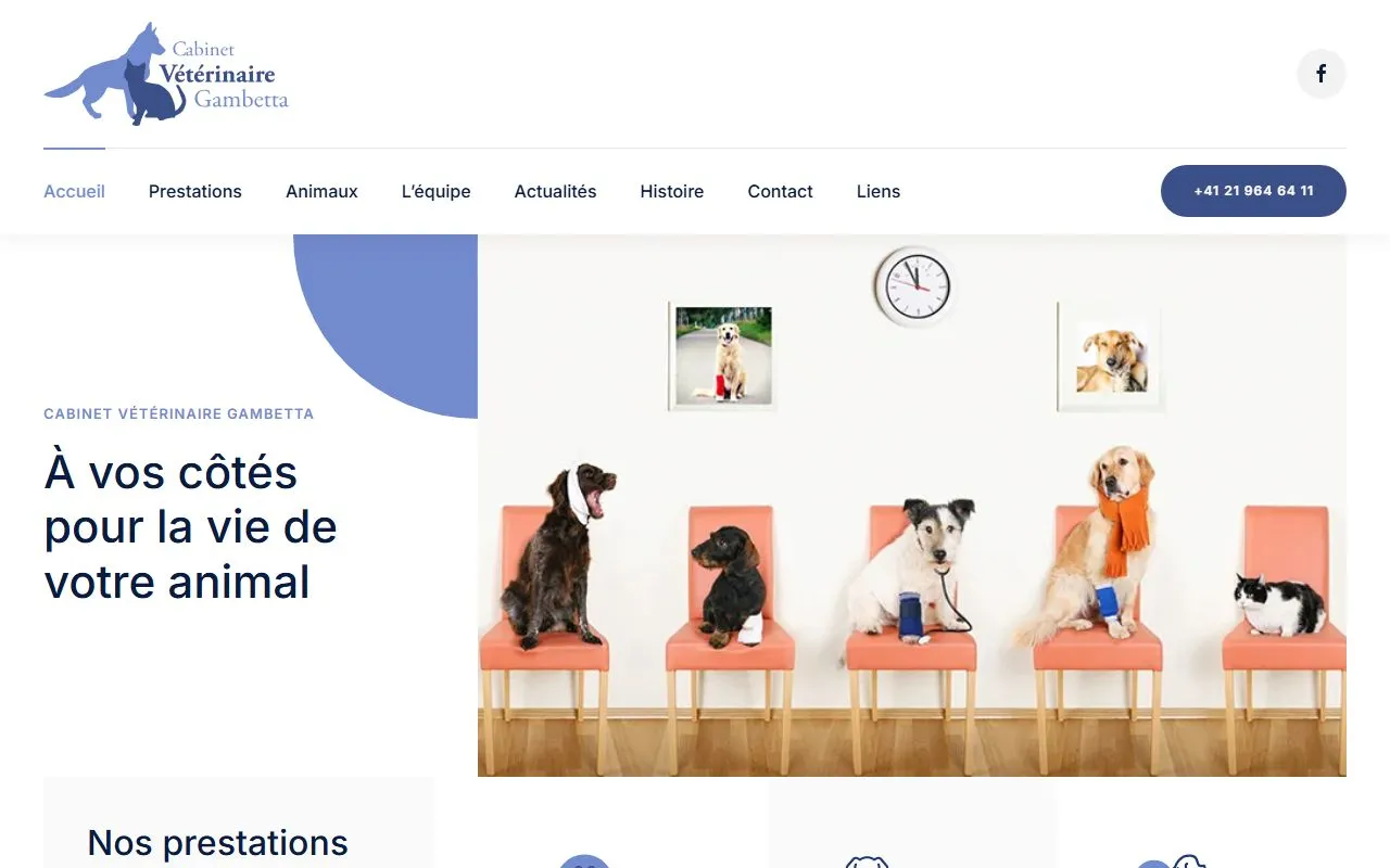 Cabinet Vétérinaire Gambetta — Tierarzt in Clarens, Waadt. Bewertung 4.7/5.