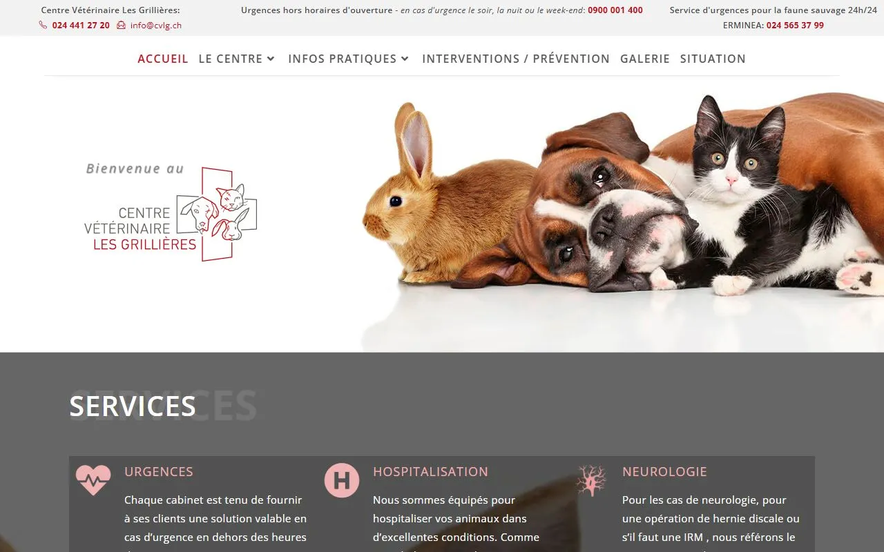 Centre Vétérinaire Les Grillières — Tierarzt in Montcherand, Waadt. Bewertung 4.8/5.