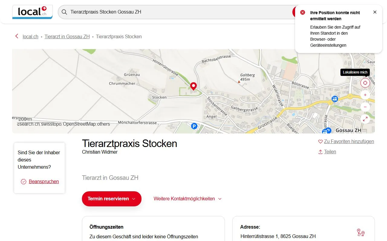 Tierarztpraxis Stocken — Tierarzt in Gossau, Zürich. 