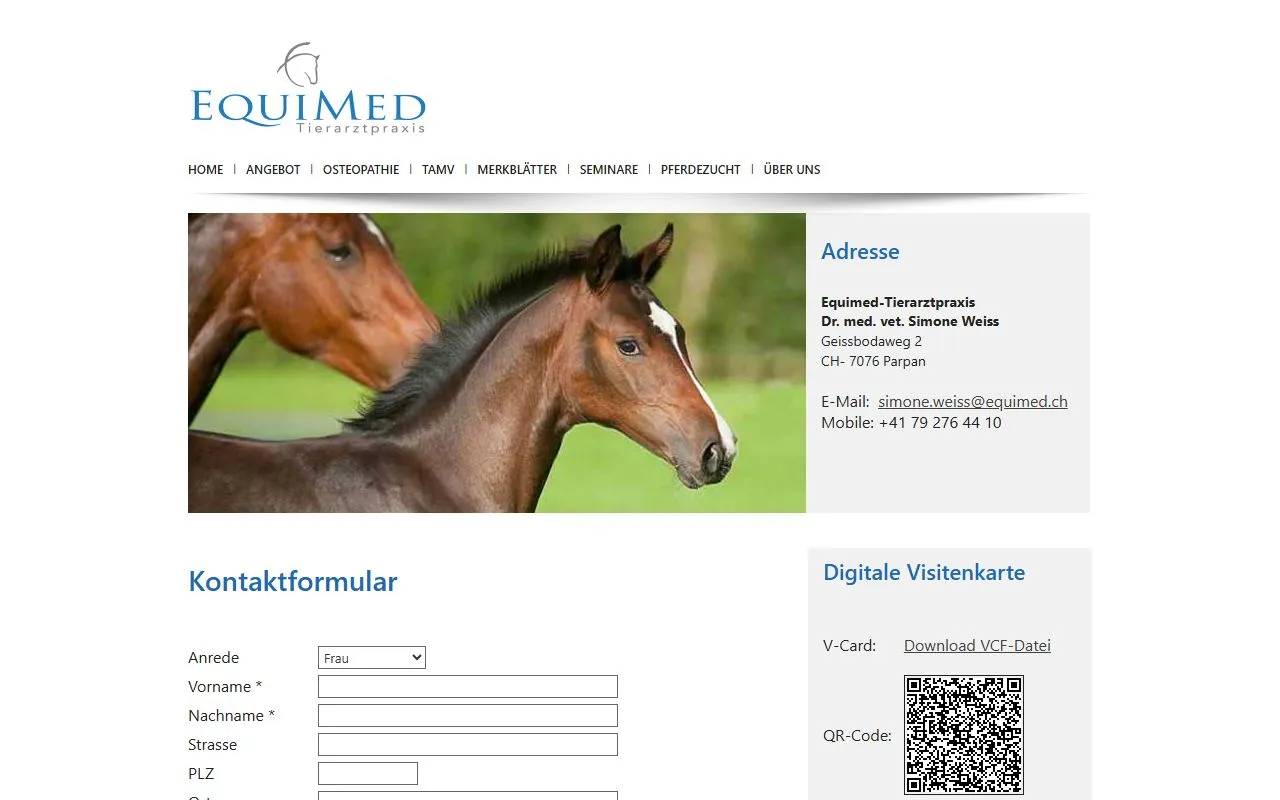 equimed Tierarztpraxis — Tierarzt in Wädenswil, Zürich. 