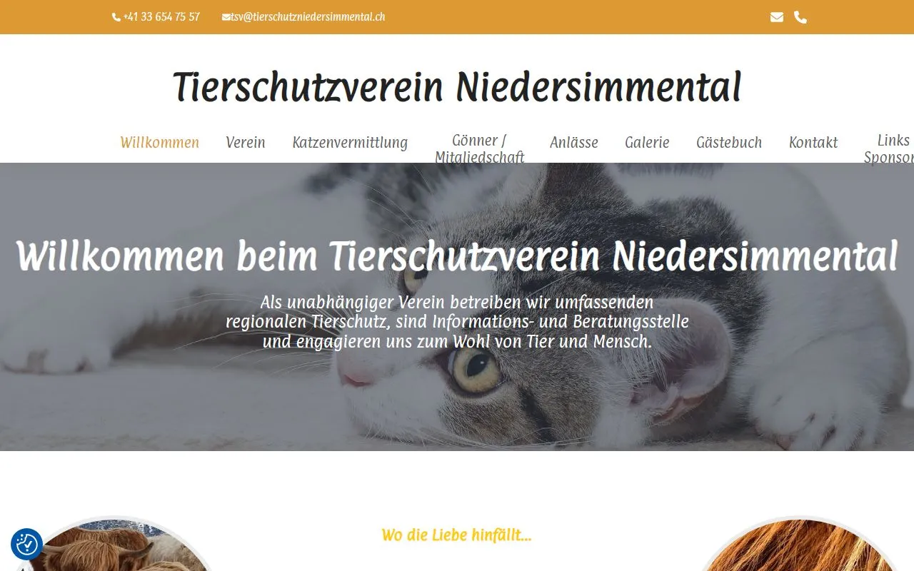 Tierschutzverein Niedersimmental — Tierheim in Aeschi bei Spiez, Bern. 