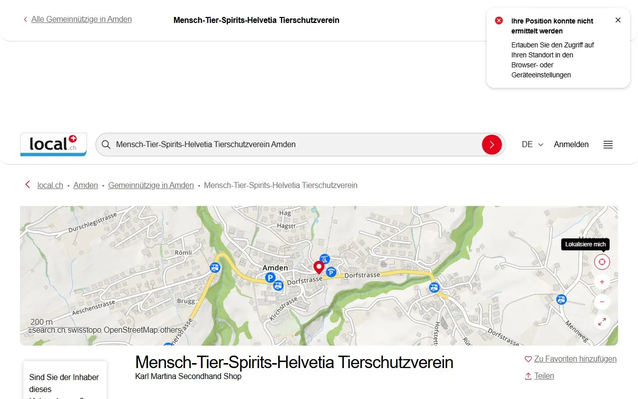 Mensch-Tier-Spirits-Helvetia Tierschutzverein — Tierheim in Amden, St. Gallen. 