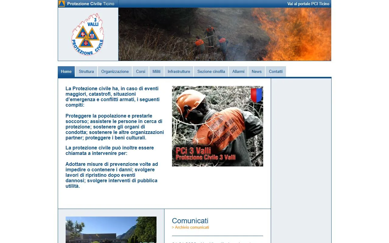 Protezione Civile Tre Valli — Tierheim in Biasca, Tessin. Bewertung 4.7/5.