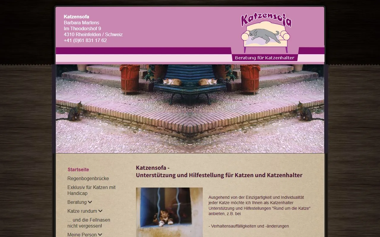 Katzensofa — Zoofachhandel in Rheinfelden, Aargau. 