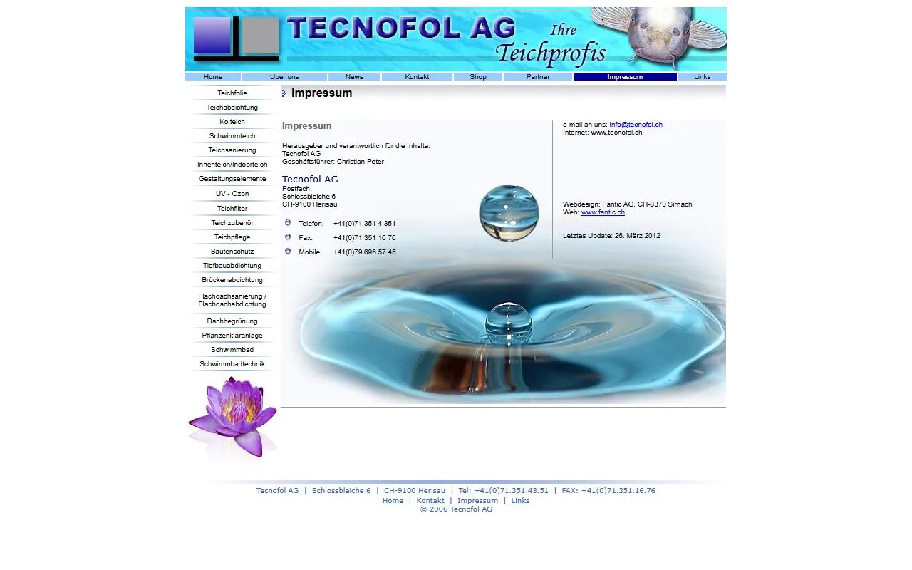Koiteich - Koi-teich — Zoofachhandel in Herisau, Appenzell Ausserrhoden. 