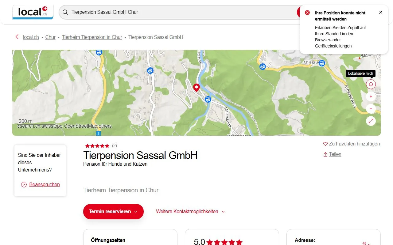 Tierpension Sassal GmbH — Katzenpension in Chur, Graubünden. Bewertung 4.9/5.