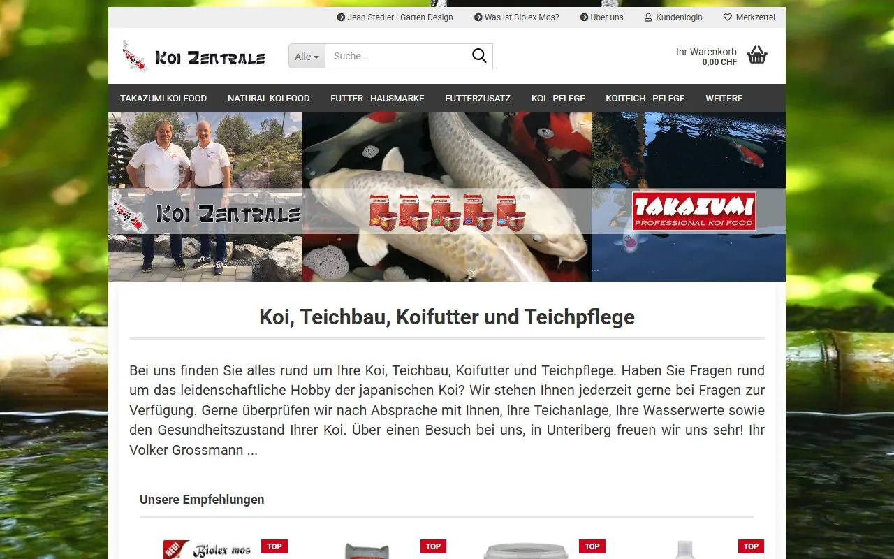 Koizentrale Gmbh — Zoofachhandel in Einsiedeln, Schwyz. 