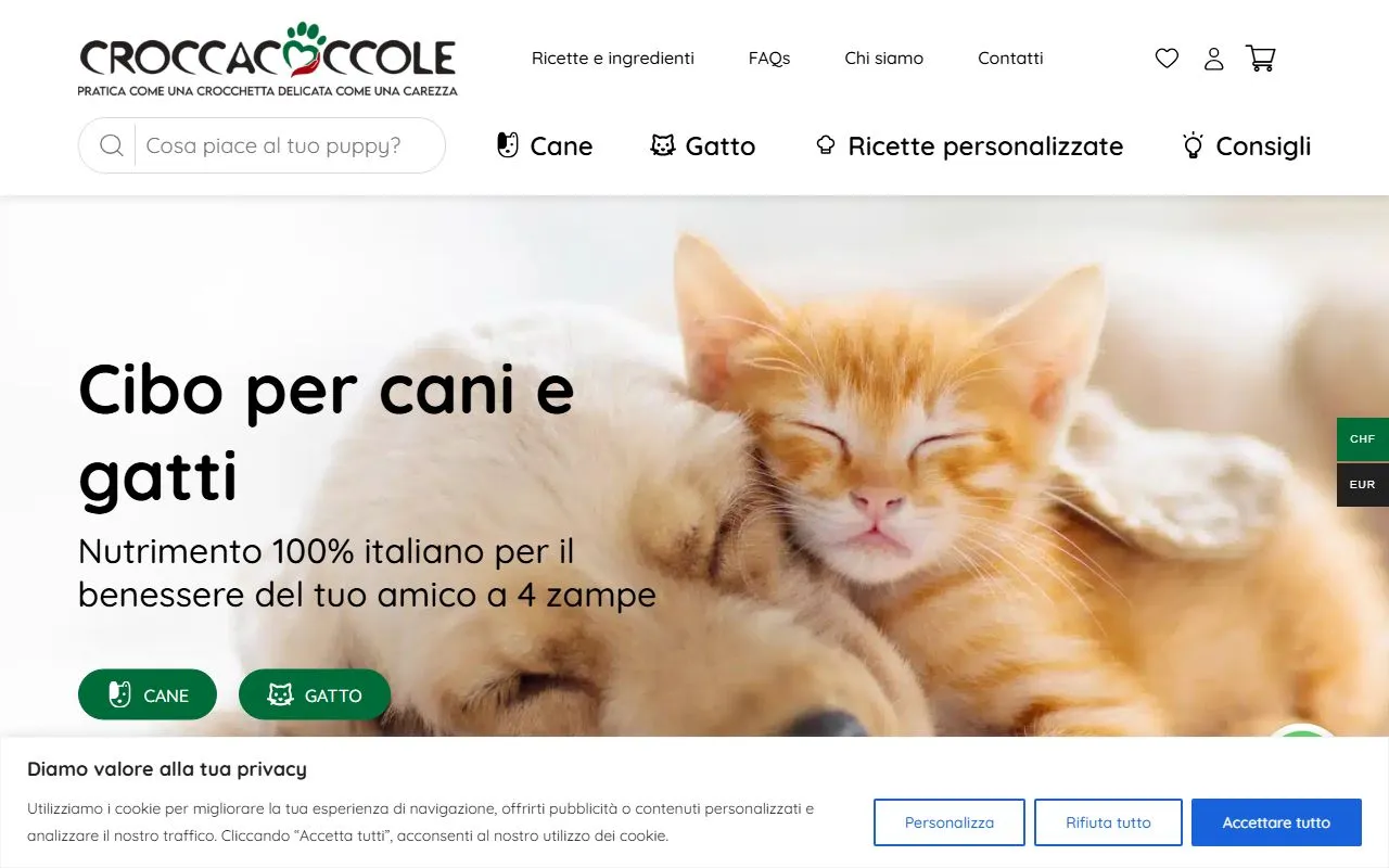 Croccacoccole — Zoofachhandel in Lugano, Tessin. 