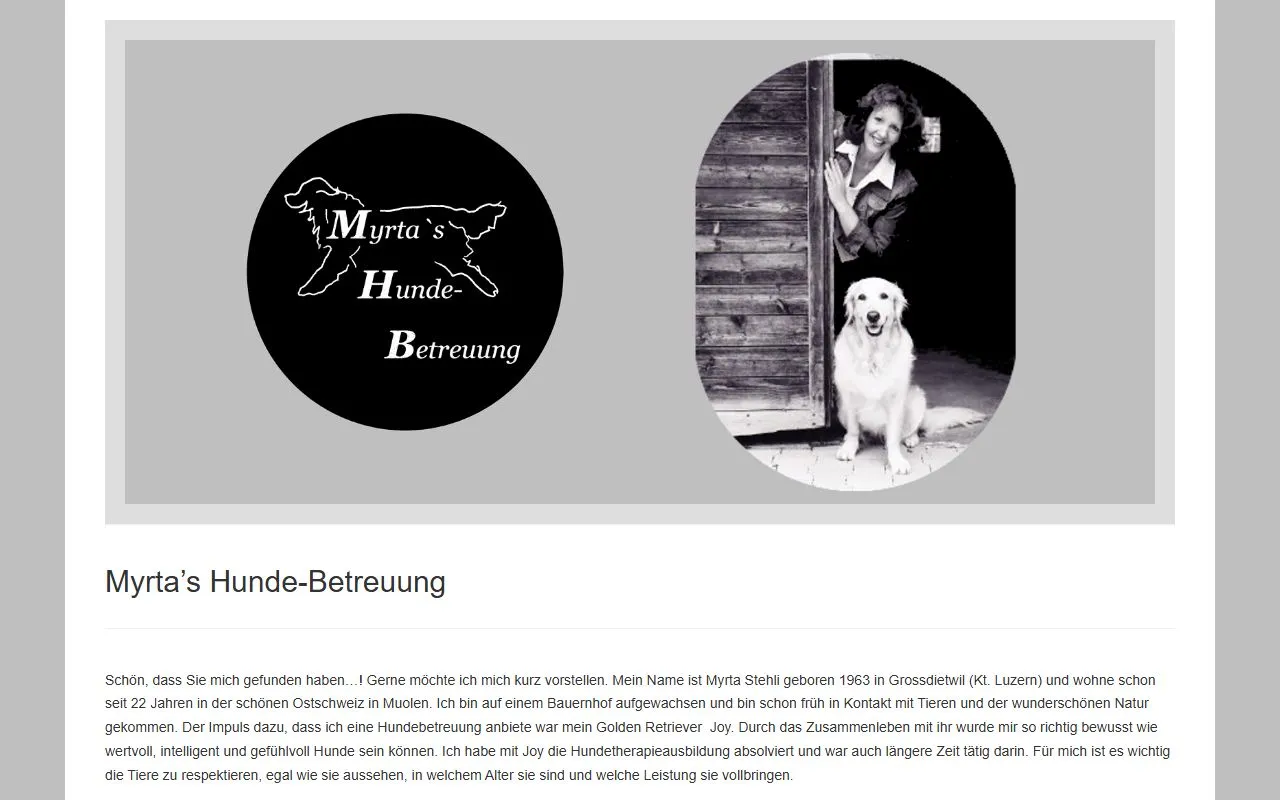 Myrta’s Hunde-Betreuung - Myrta Stehli (MHB-Hunde) — Katzenpension in Muolen, St. Gallen. Bewertung 5.0/5.