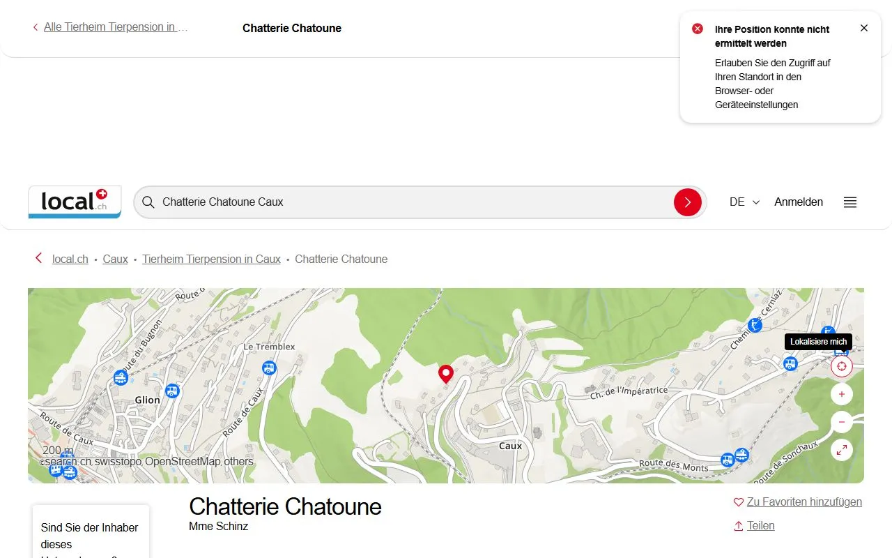 Chatterie Chatoune — Katzenpension in Caux, Waadt. Bewertung 3.7/5.