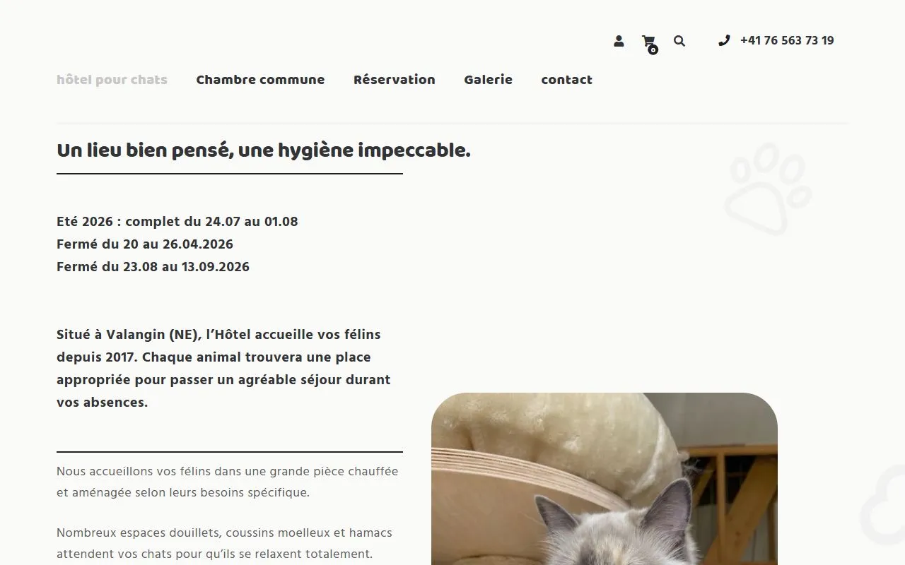 Chezsarah — Katzenpension in Prangins, Waadt. Bewertung 5.0/5.