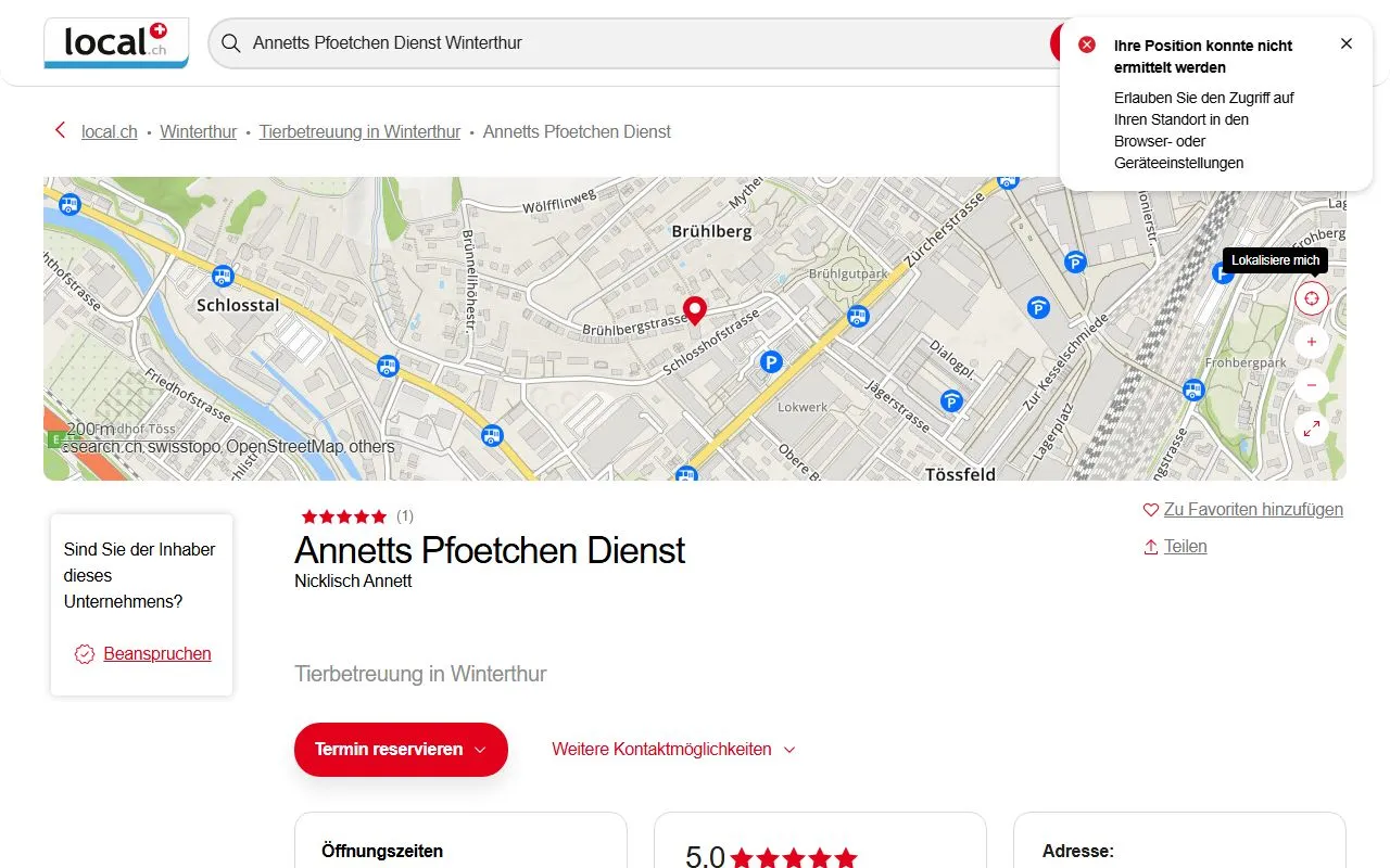 Annetts Pfoetchen Dienst — Katzenpension in Winterthur, Zürich. Bewertung 5.0/5.