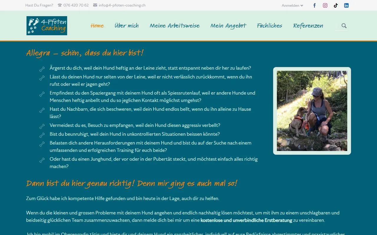 4-Pfoten Coaching Nicole Pirola — Katzenpension in Bever, Graubünden. 