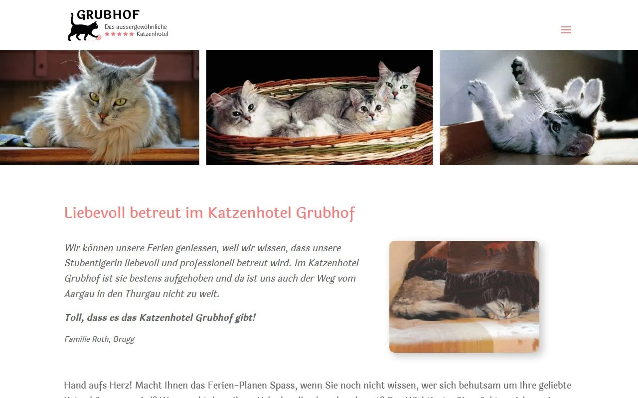 Katzenhotel Grubhof — Katzenpension in Lustdorf, Thurgau. 