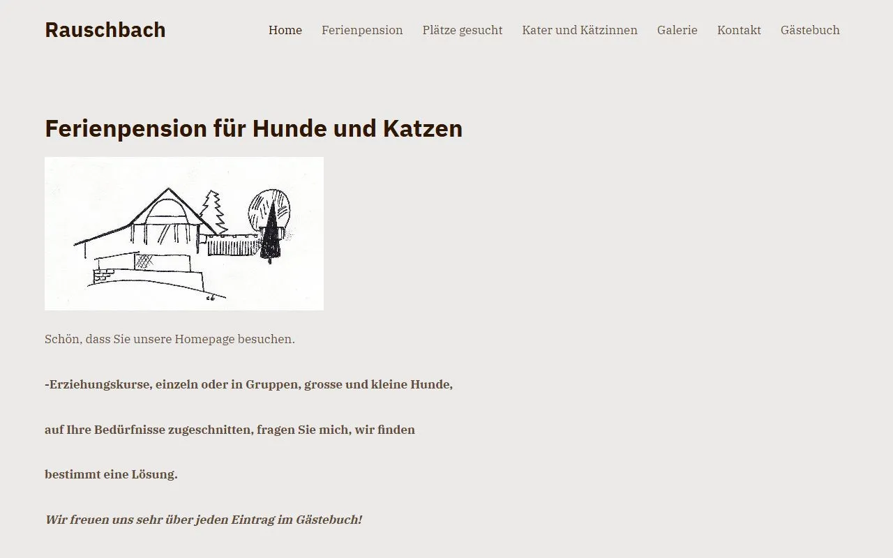 Tierferienpension Rauschbach — Katzenpension in Rüschegg Heubach, Bern. 