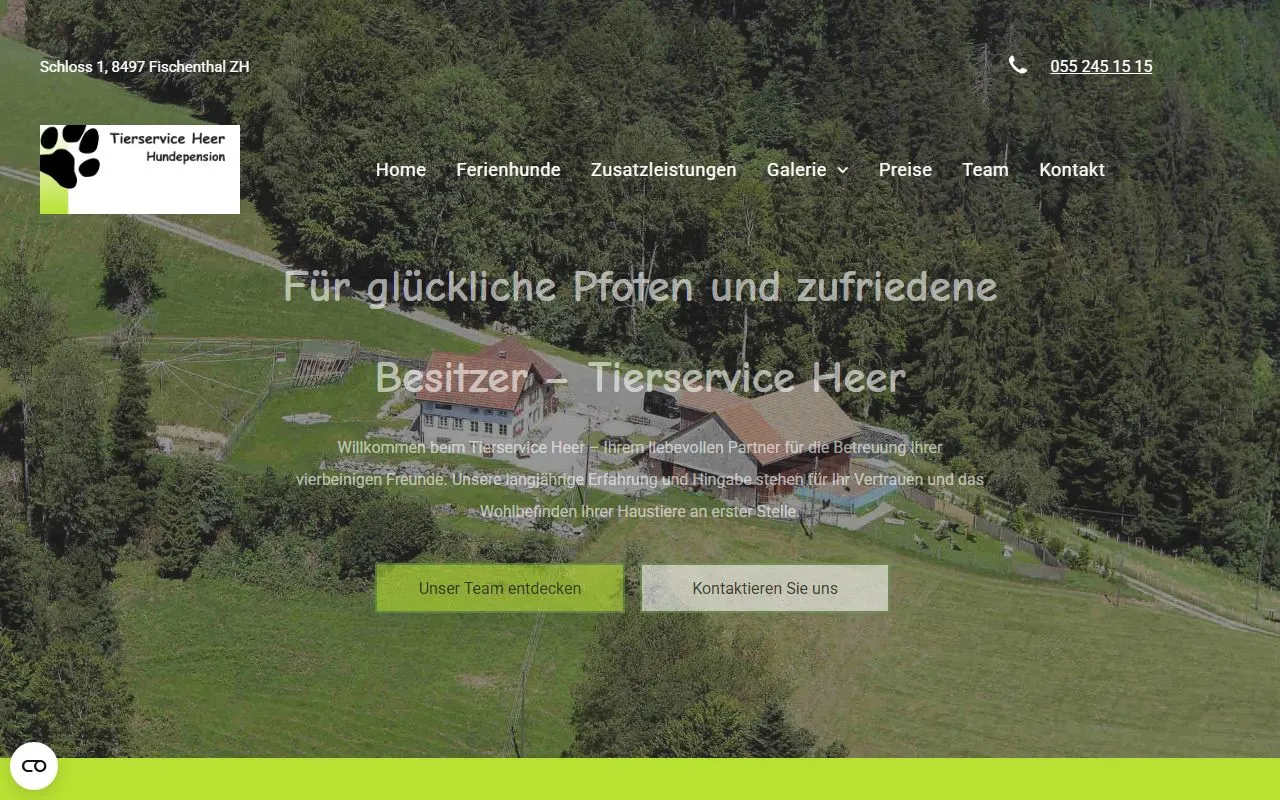 Tierservice Heer Hundepension — Katzenpension in Fischenthal, Zürich. Bewertung 5.0/5.