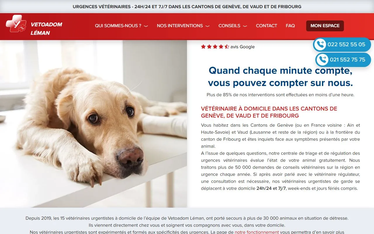 VetoAdom Sarl — Tierarzt in Carouge, Genf. Bewertung 3.4/5.