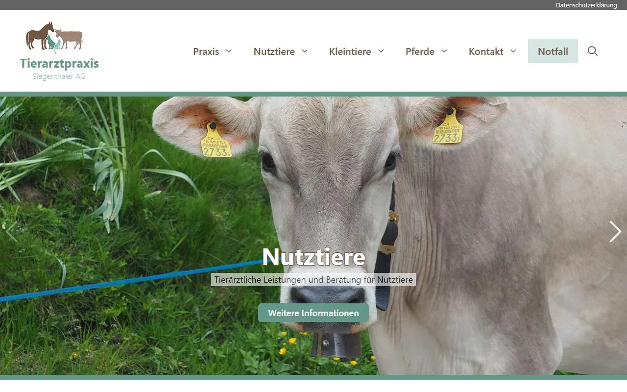 Tierarztpraxis Siegenthaler AG — Tierarzt in Signau, Bern. 