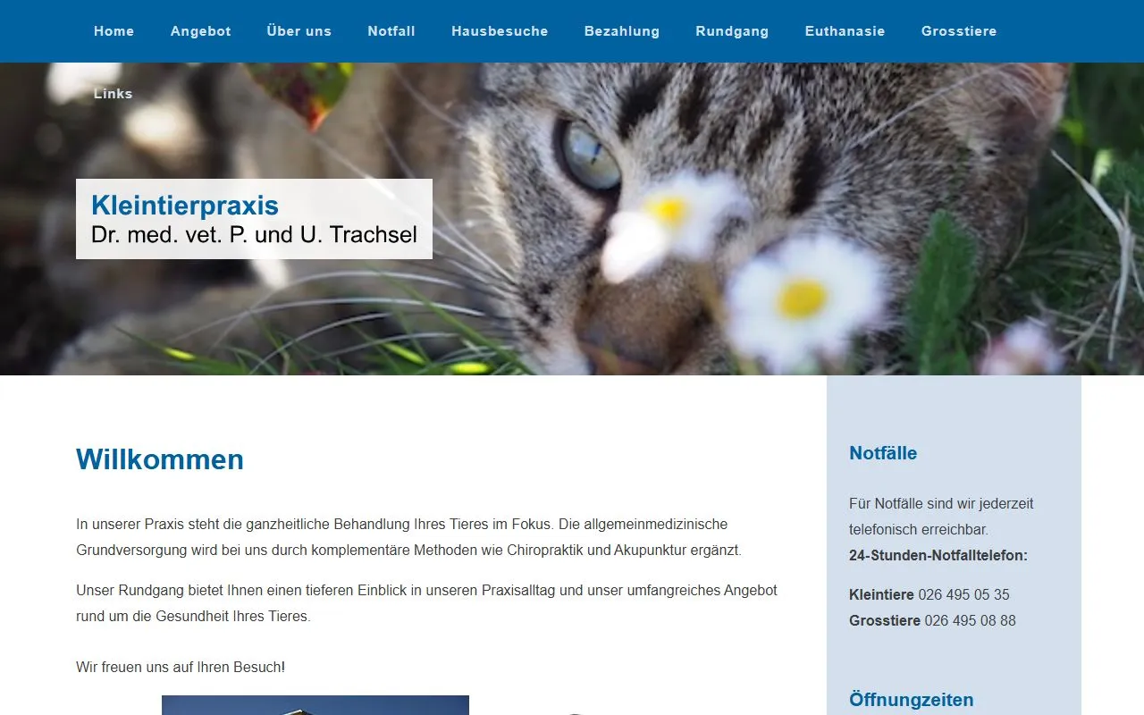 Tierarztpraxis Trachsel GmbH — Tierarzt in St. Antoni, Freiburg. Bewertung 4.0/5.