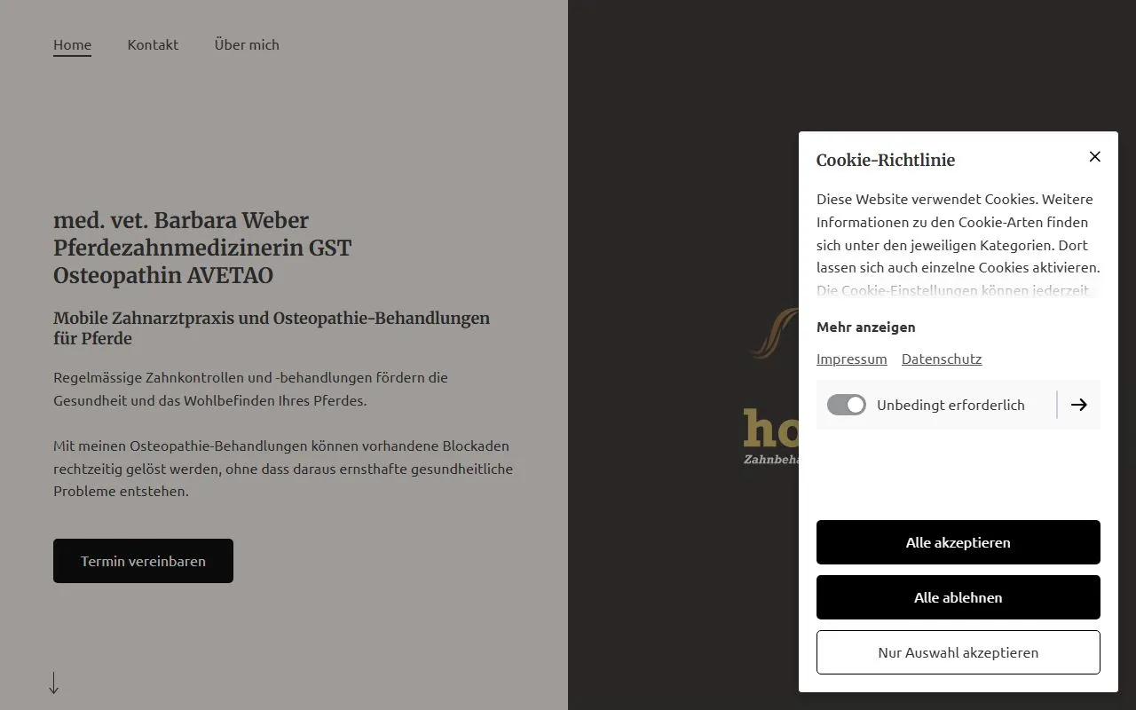 horsefit B. Weber Pferdezahnbehandlungen und Osteopathie — Tierdienste in Lommiswil, Solothurn. 