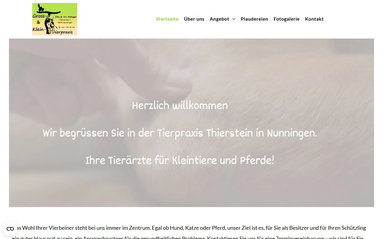Tierpraxis Thierstein — Tierarzt in Nunningen, Solothurn. Bewertung 3.7/5.