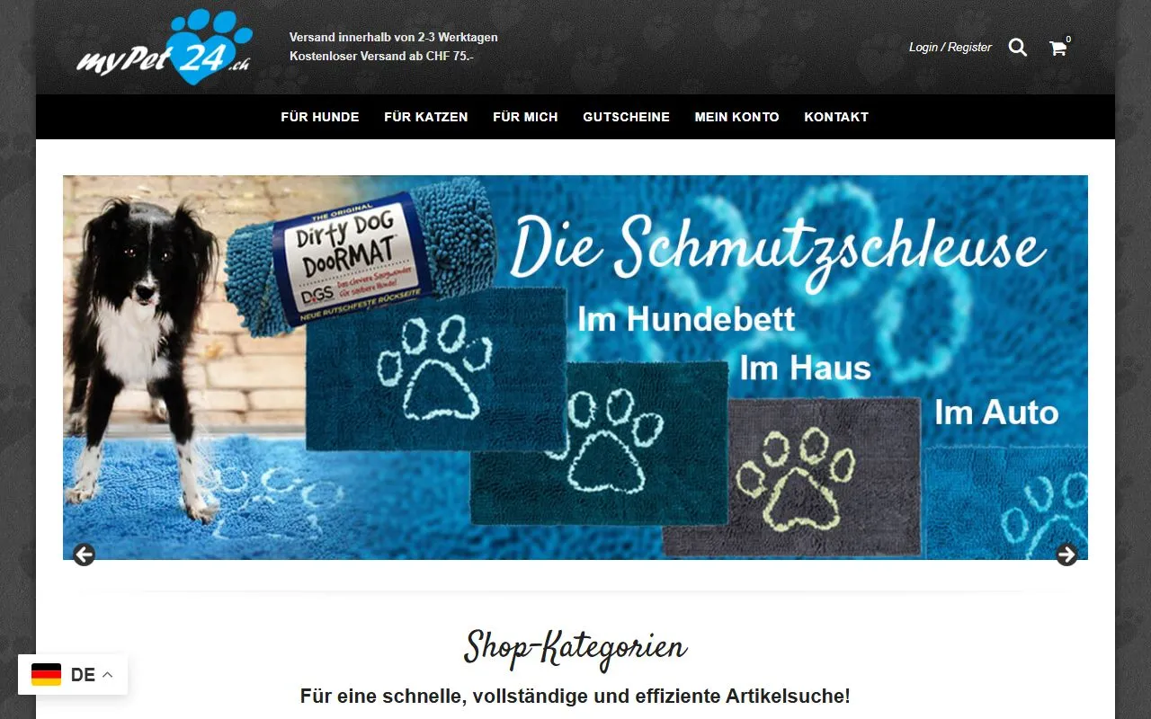 Mypet 24 Gmbh — Zoofachhandel in Schnottwil, Solothurn. 