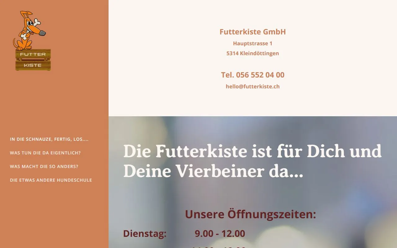 Futterkiste Gmbh — Zoofachhandel in Kleindöttingen, Aargau. 