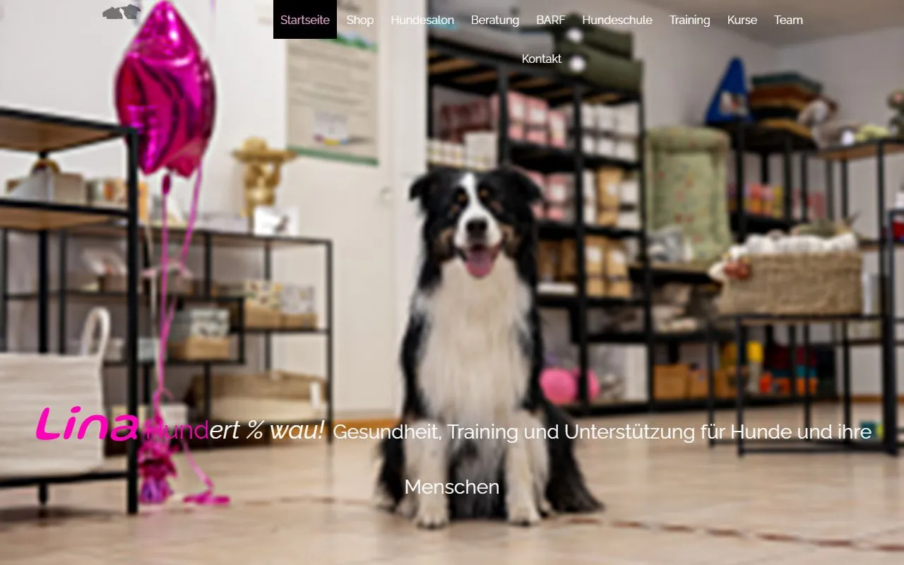 Lina, Hundert Prozent wau, Gesundheit, Training und Unterstützung für Hunde und ihre Menschen, Sandra Egli — Katzenpension in Schlieren, Zürich. 