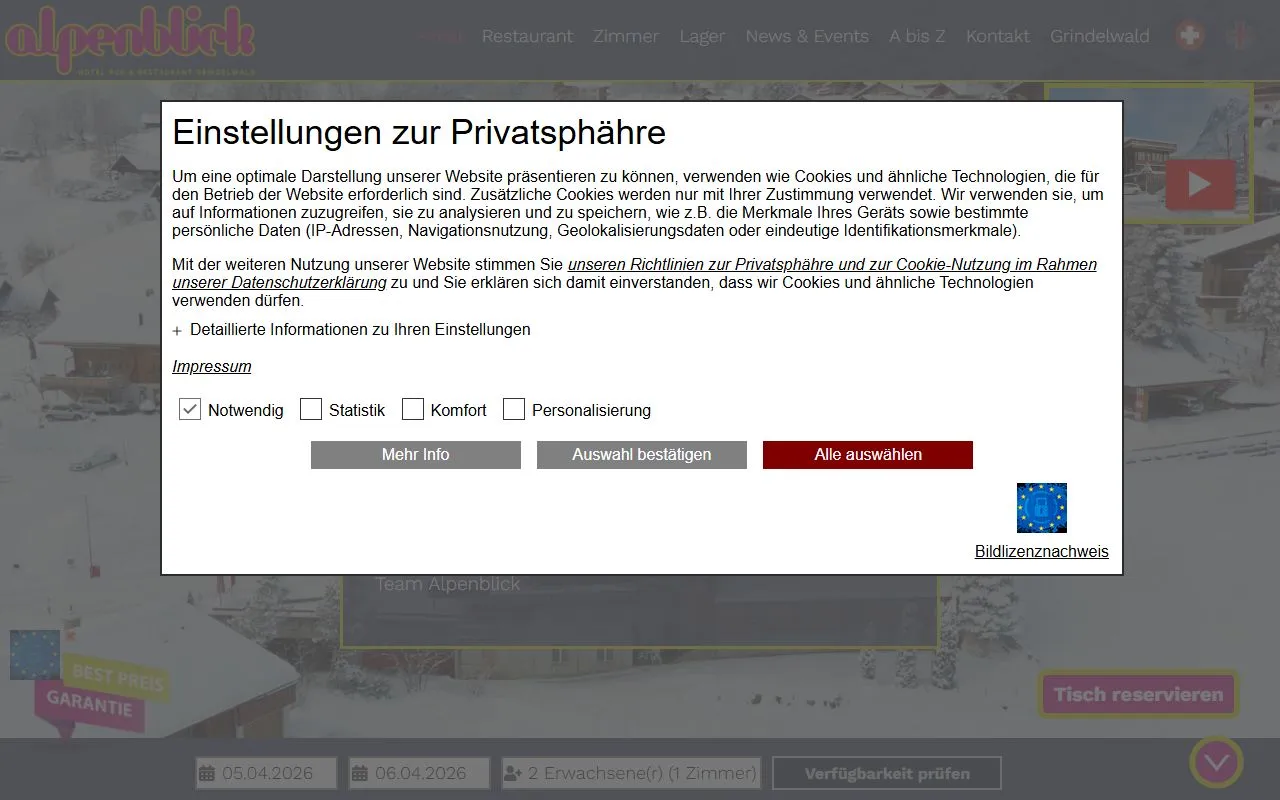 Hotel - Restaurant Alpenblick Grindelwald — Zoofachhandel in Grindelwald, Bern. 