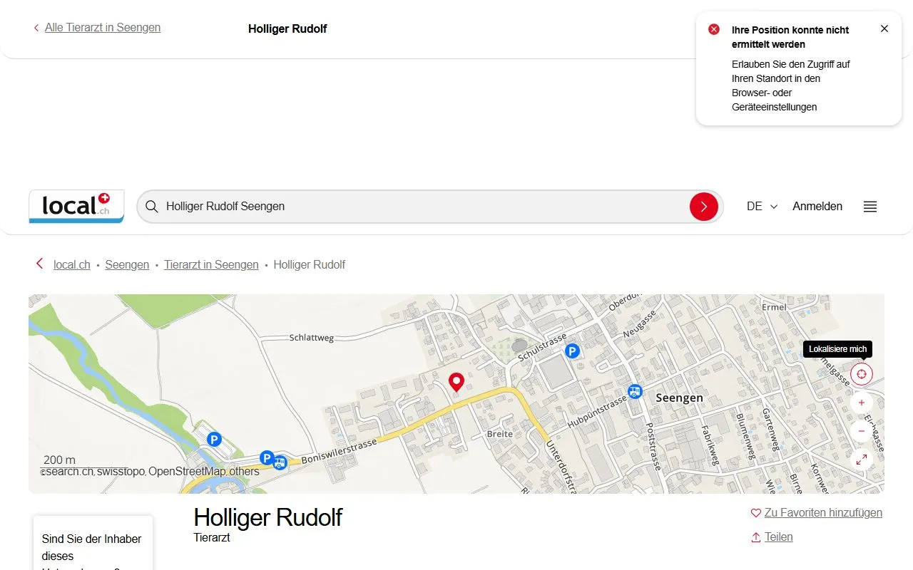Rudolf Holliger — Tierarzt in Seengen, Aargau. Bewertung 4.5/5.