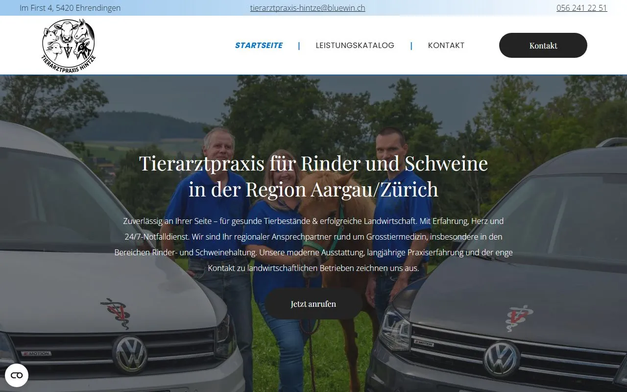 Tierarztpraxis Hintze GmbH / Fachtierarztpraxis für Schweine — Tierarzt in Ehrendingen, Aargau. Bewertung 5.0/5.