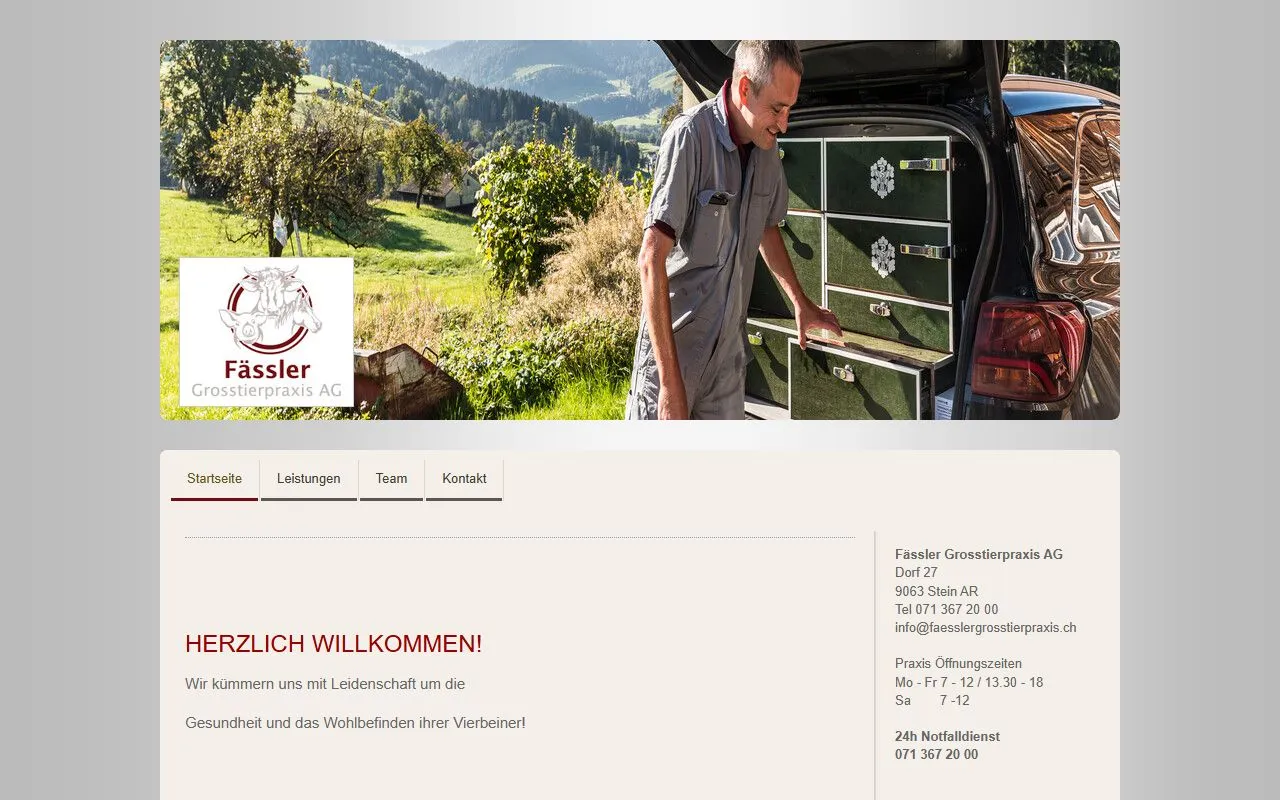 Fässler Grosstierpraxis AG — Tierarzt in Stein, Appenzell Ausserrhoden. Bewertung 4.8/5.