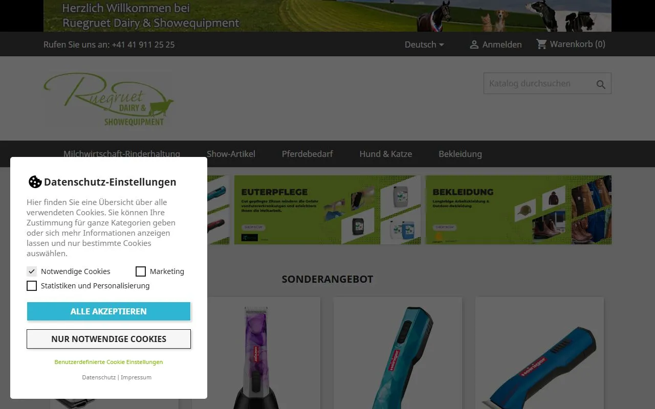 Ruegruet Service Gmbh — Zoofachhandel in Hohenrain, Luzern. 