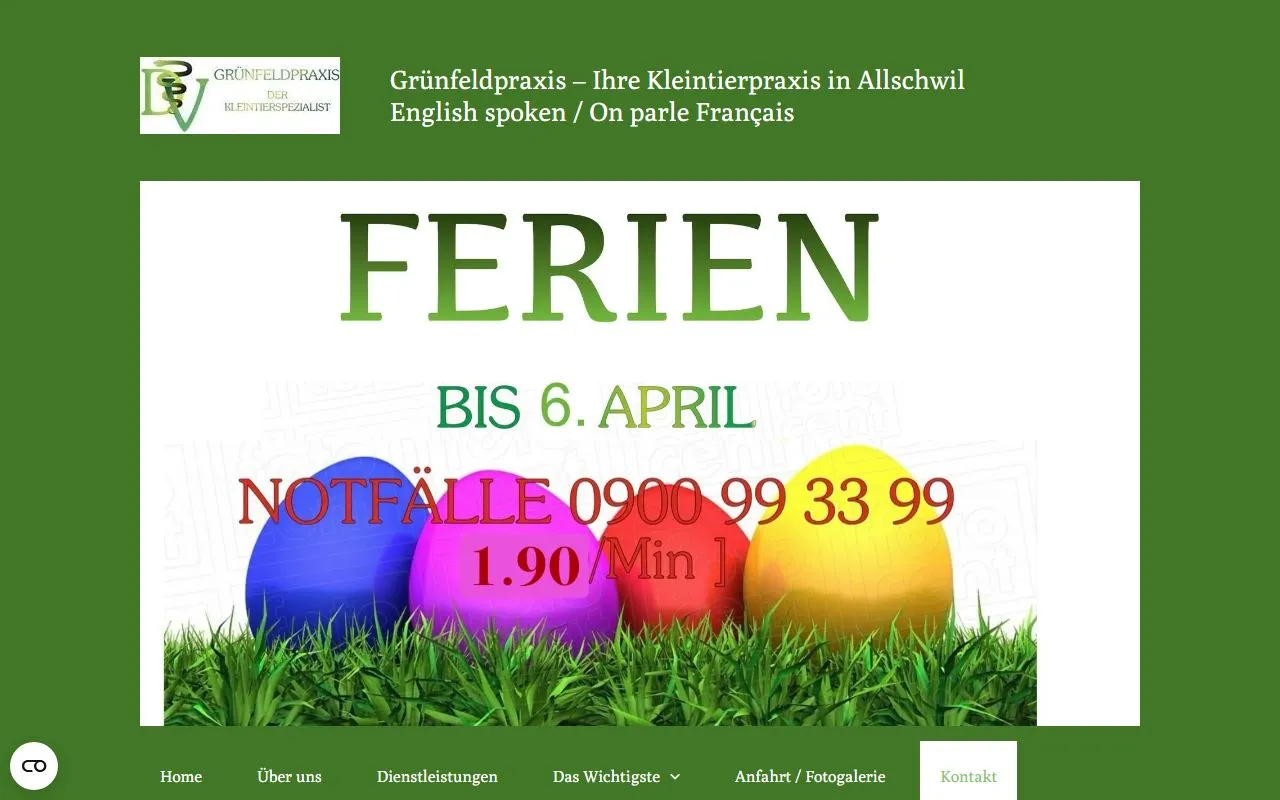 Grünfeldpraxis — Tierarzt in Allschwil, Basel-Landschaft. Bewertung 5.0/5.