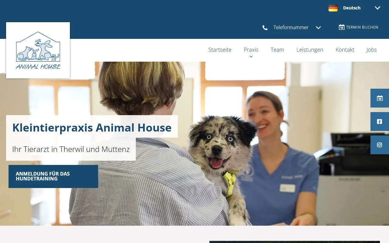 Kleintierpraxis Animal House AG — Tierarzt in Muttenz, Basel-Landschaft. Bewertung 4.5/5.