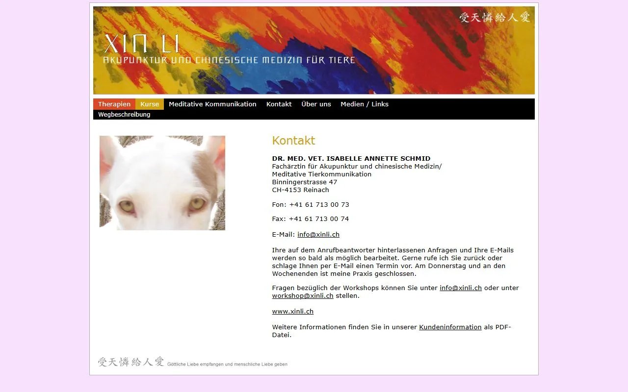 Xin Li — Tierarzt in Reinach, Basel-Landschaft. Bewertung 4.5/5.