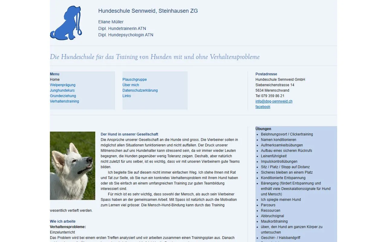 Hundeschule Sennweid GmbH — Zoofachhandel in Merenschwand, Aargau. 