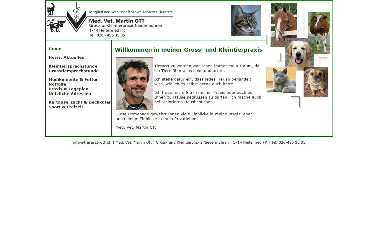 Ott Martin — Tierarzt in Heitenried, Freiburg. 