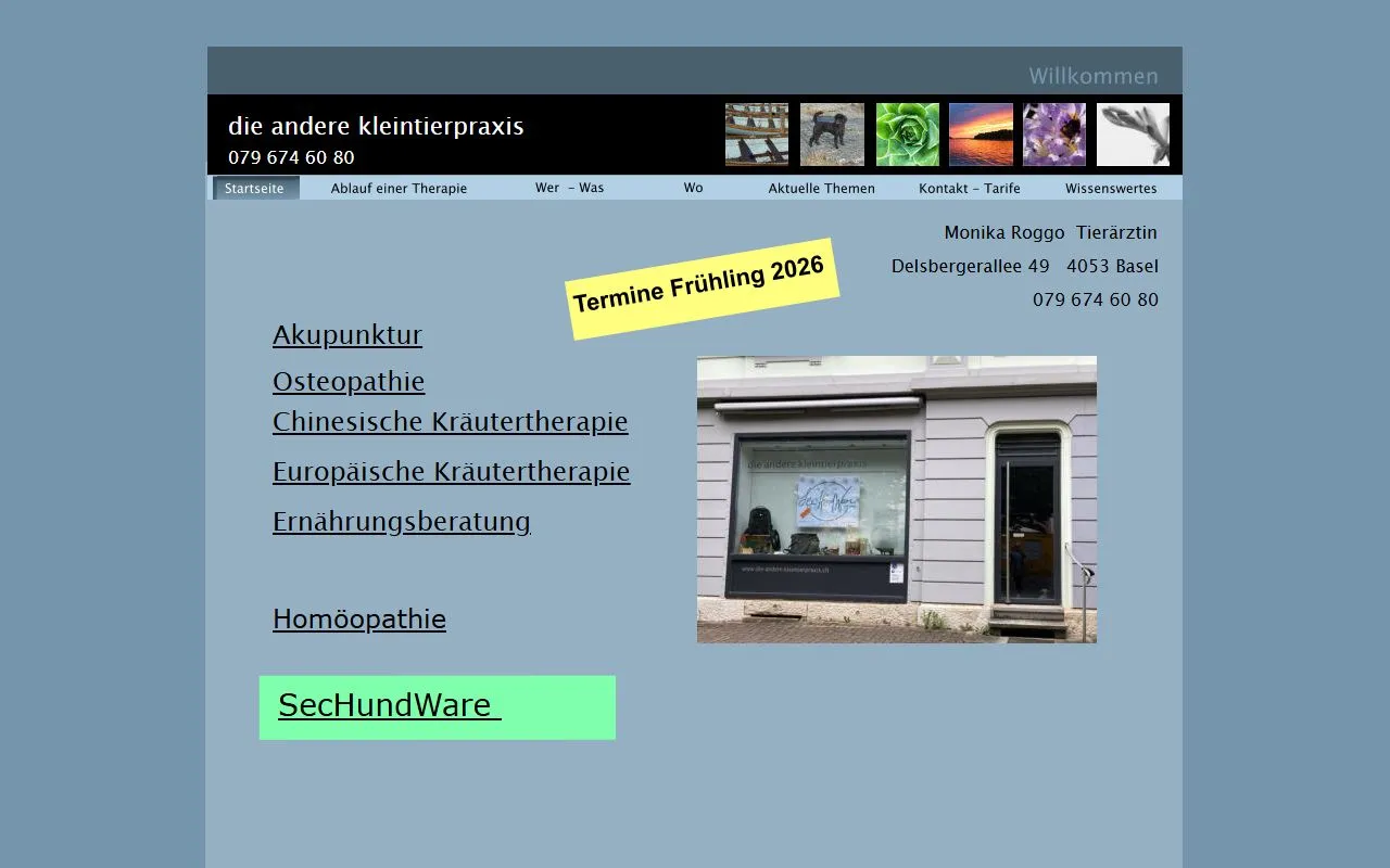 die andere kleintierpraxis Monika Roggo Linsin — Tierarzt in Basel, Basel-Stadt. Bewertung 5.0/5.